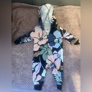 Carters floral French Terry Jumpsuit with hood